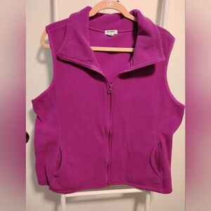 Old Navy Magenta Fleece Vest, XL